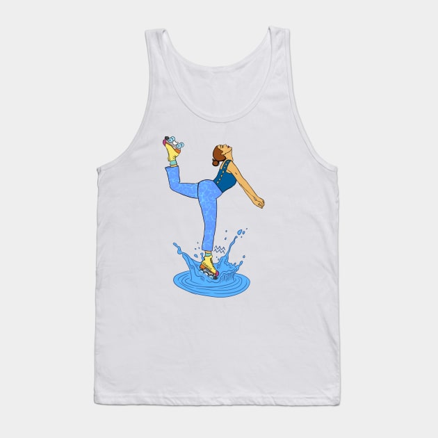 Aquarius Rollergirl Tank Top by Hotanist